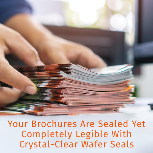 ChromaLabel 1 Inch Clear Labels Wafer Seals, 500 Per Roll, Non-Perforated Transparent Stickers for Secure Mailing