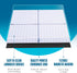 Houseables Magnetic Grid Whiteboard, 32"x32", White, Dry Erase Graph Board with XY Axis for Math, Algebra, Geometry