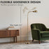 Adjustable Floor Reading Lamp Standing Lamps with Remote Control Gooseneck and Rotatable Shade, Modern for Living Room