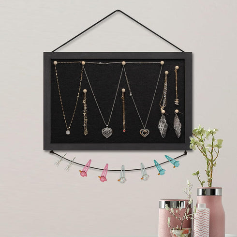 Miratino 2pcs Pin Board, 16"x11" Black Linen Cork Boards with Frame for Home Kitchen School Office Decor