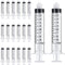 TecUnite 20 Pack Syringe Without Needle, Plastic Curved Syringes for Epoxy Resin and Craft