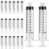 TecUnite 20 Pack Syringe Without Needle, Plastic Curved Syringes for Epoxy Resin and Craft