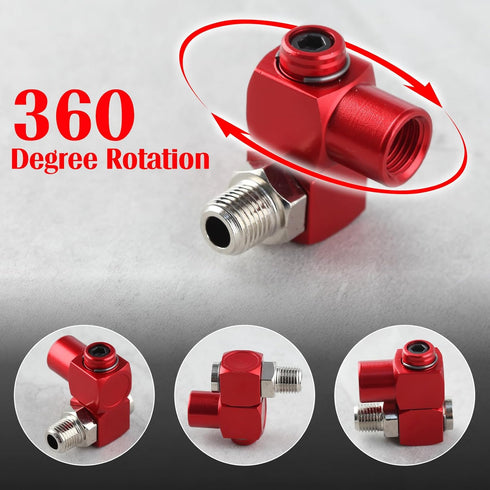 2 Pack Swivel Air Fittings 1/4" NPT 360 Degree Swivel Air Hose Connector Air Hose Fittings, 1/4" NPT Male and Female Threads Industrial Air Fittings and Pneumatic Tool Adapter