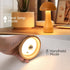 LONRISWAY 2 Pack Dimming,Night Wooden Mushroom Lamp, Portable Cordless Small Rechargeable Battery Operated