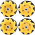 Generic 48mm Wheel Robot Mecanum Wheel Smart Robot Car Parts Accessories Directional DIY Toy Components (Two Pairs)