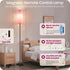 2 Pack Dimmable 2 64.4'' 10W 900LM Bulb 3000K-6500K, P06LDP205W1 Pink Floor Lamps for Living Room with Remotes and Foot