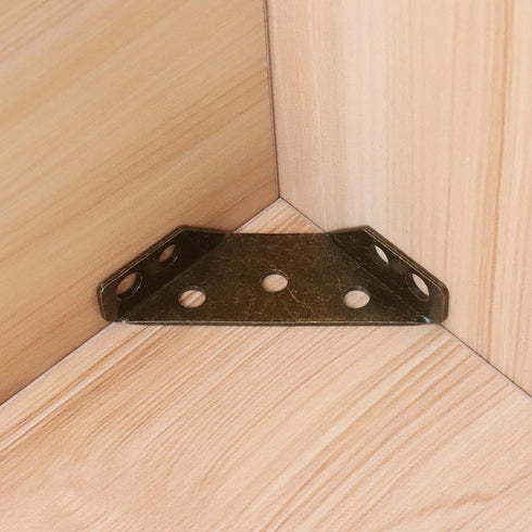 12pcs Universal Furniture Corner Connectors Metal Furniture Angle Fasten Connector Triangle Shelf Brackets Braces