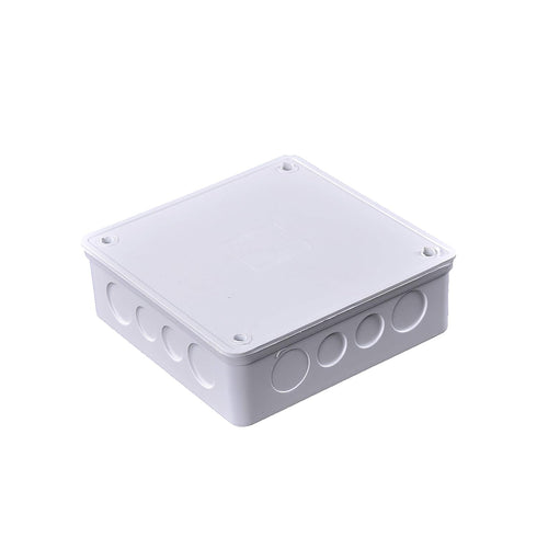 PVC Plastic Junction Conduit Box 6" x 6" x 3" with 3/4" & 1" Pre molded Holes by Co.