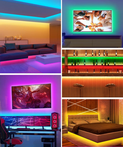 13.1FT TV LED Backlight for 43-55 inch TVs, Music Sync LED Lights with Remote and Bluetooth APP Control