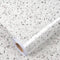 Gray White Terrazzo Contact Paper, 88" X 16" Peel and Stick Adhesive Wallpaper for Kitchen Countertop, Cabinet, Dresser