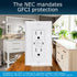 GFC2301 Duplex Self-Test Tamper and Weather Resistant GFCI Outlets with Wall Plate, 15 Amp 120V AC, White