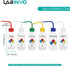 Safety Wash Bottles, 500ml, 6PCS Lab Rinse Squeeze Bottles, Printed for Acetone, Ethyl Alcohol, Distilled Water