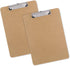 Wood Clipboards Set of 2 - Letter Size Hardboard Clip Board 8.5x11 for Classroom and Office Supplies