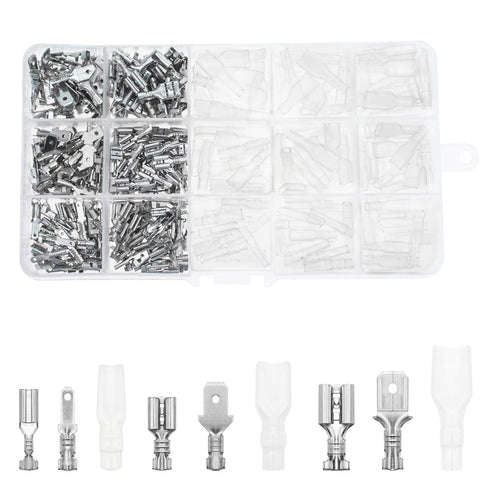 DYWISHKEY 345Pcs Quick Splice Male and Female Wire Spade Connector Assortment Kit for Electrical Wiring