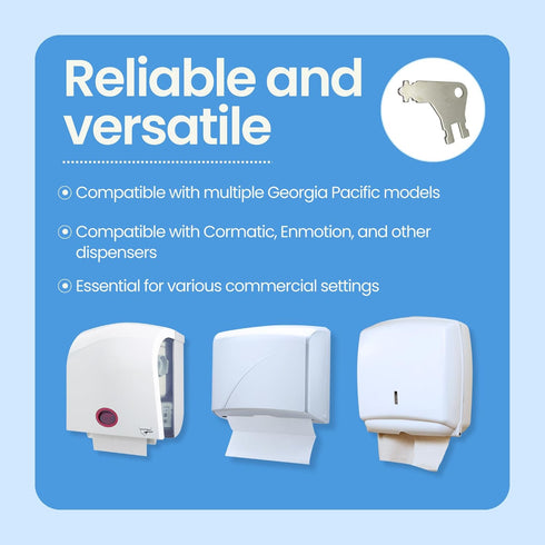 Gadgetime USA (Pack 1) Paper Towel Dispenser Key - Universal Key fits Georgia Pacific Models - Dispenser Keys with Hole