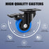 Casters Wheel 3 Inch Set of 4, 1200 Lbs Heavy Duty Dual Locking Industrial Swivel Casters