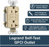 Legrand radiant 2097ICCD12 20 Amp GFCI Self Test Decorator Duplex Outlet, Ivory, 1 Count