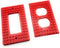 Custom 3D Printed Light Switch Cover Sets, with Building Block Pattern (Scarlet