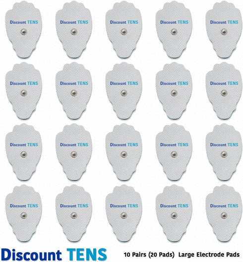 Discount TENS - Super Value 20 Replacement Electrode Pads for TENS Units, Snap TENS Unit Electrodes