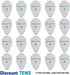 Discount TENS - Super Value 20 Replacement Electrode Pads for TENS Units, Snap TENS Unit Electrodes