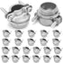 24pcs 1/2Inch Clamp Type Cable Connectors for Metallic Conduit to Protect Cables