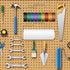 2 Pack Blulu peg Board Paper Towel Holder Stainless Steel Craft Hooks Pegboard Accessories for Tool Shed, Garage