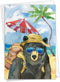 NobleWorks 1 Funny Father's Day Card for Dad, Pa, Pop, Daddy, Stepfather with Envelope - Humor - Animal's Day Off-Bear