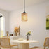 Rattan Chandelier Pendant Lights Kitchen Island,Farmhouse Boho Chandeliers Adjustable Height Hanging lamp for Dining