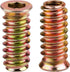 40Pcs Anwenk 1/4"-20 x 25mm Furniture Screw-in Nut, Threaded Wood Inserts with Hex Spanner