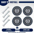 5" 4 Pack MAOPINER Shopping Cart Wheel Replacement Kit, Caster Wheels, Heavy Duty Stem Caster Wheels, Cart Wheels