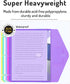 Forvencer Binder Pocket, 24 Pack Super Heavyweight Poly Binder Pocket with Hook and Loop Fasteners Closure, Letter