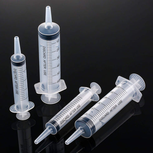 Frienda Large Plastic Syringe 4 Pack, Measuring Syringe Tools for Multiple Uses (20 ml and 60 ml)