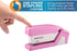 Bostitch Office InCourage Compact Stapler, Spring-Powered, BCA Pink (1588), Plastic Half Strip