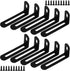 verkelly 10 Pcs Adjustable L Shape Corner Brackets, 0.94"x2.85"x0.59" Metal Right Angle Braces