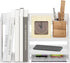 Furinno Hermite Wood Desktop Book and Home Office Supplies Storage Organizer, White
