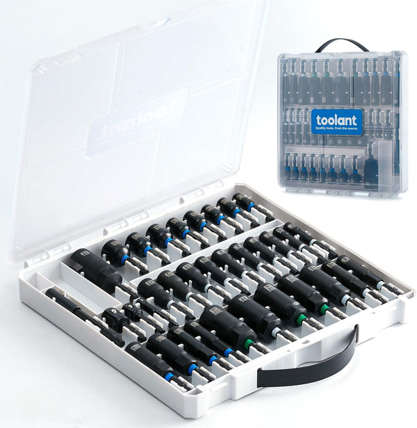 toolant 34 Piece Magnetic Nut Driver Set, Impact Driver Bit Set, Deep