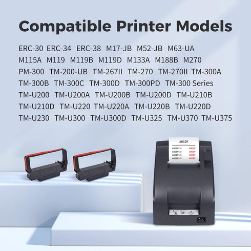 myCartridge 24 Pack ERC30 ERC-30 Compatible Ribbon Cartridge for Epson ERC30/ERC34/ERC38, TM-U220 Printer