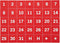MasterVision Magnetic Calendar Board, Set of 35-1" Numbers, White on Red, Perfect for Dry Erase Planning