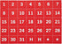 MasterVision Magnetic Calendar Board, Set of 35-1" Numbers, White on Red, Perfect for Dry Erase Planning