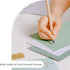 Pack 40, 5x3.5 Inch Gold Foil Thank You Cards - Bulk of with Matching Stickers & Envelopes (Green) Textured Surface