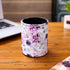 Purple Succulent Design PU Leather Pencil Pen Holder Desk Organizer PH23