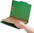 Blue Summit Supplies Classification Folders, 1-Divider, Letter Size, Green, 10 Pack with 2 Inch Tyvek Expansions