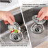Highcraft 9737 Stainless Steel Double Cup Kitchen Sink Drain Assembly with Strainer Basket, 1 Count