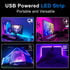 50ft CHARKEE LED Lights USB-Powered, RGB Strip Lighting for Bedroom/TV Backlight/Gaming Lighting, Color Changing