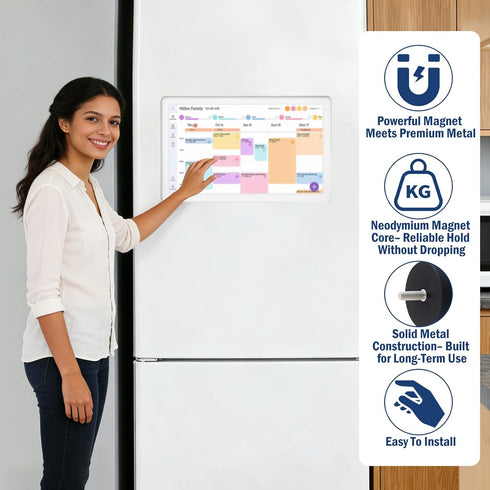 UCEC 15 inch Magnetic Fridge Mount Compatible with Skylight Calendar, Ultra-Strong Neodymium Magnets & Anti-Wobble Foam