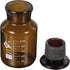 PATIKIL 125mL Reagent Media Bottle, 1Pcs Round 3.3 Borosilicate Glass Storage Bottle with Amber Cap, Amber