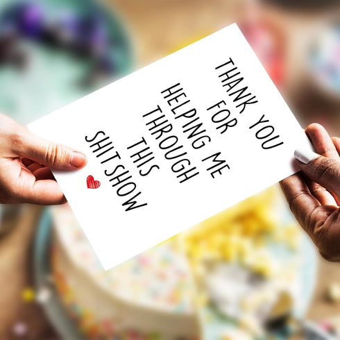 Chenive Funny Thank You Card for Him Her, Appreciation Card for Friends Bestie Coworker Boss Family Sister Brother