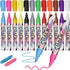 Liquid Erasable Chalk Markers Pens - 12 Colors, Washable & Wet Erase Neon Markers for Blackboard, Glass Window, Kids Art