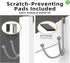 HFHOME 2 Packs Over The Door Double Hanger Hooks, Metal Twin Hooks Organizer for Coats, Hats, Towels - Silver