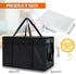 4 Commercial Maxcheck Pcs XXXL Insulated Food Delivery Bags with Removable Hard Bottom Foldable and Reusable Grocery